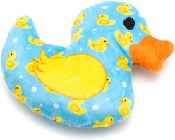 The Worthy Cat Rubber Duck Plush Cat Toy, Blue slide 2 of 3