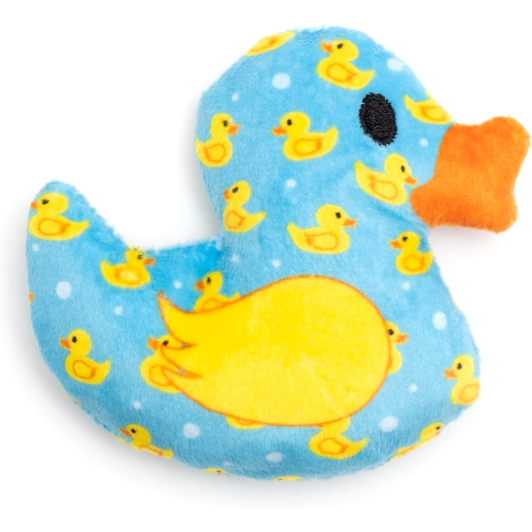 The Worthy Cat Rubber Duck Plush Cat Toy, Blue