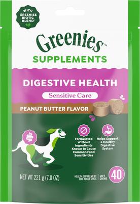 Show full view: Puppy Variety Pack: Greenies Petite Dental Treats, 20 count + Nutro Ultra Adult Small Breed High Protein Trio of Proteins Chicken, Lamb & Salmon Dry Food, 3.5-lb bag + Greenies Digestive Health Sensitive Care Peanut Butter Flavor Supplement fors, 40 count slide 8 of 9