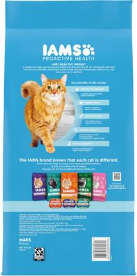 Show full view: Iams Proactive Health Healthy Weight Chicken Flavor Adult Dry Cat Food, 7-lb bag slide 10 of 11