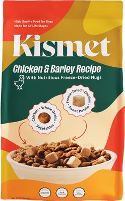 Show full view: Kismet Chicken & Barley Recipe with Freeze-Dried Nugs Dry Dog Food, 19-lb bag + Salmon & Brown Rice Recipe with Freeze-Dried Nugs Dry Food, 19-lb bag slide 2 of 10