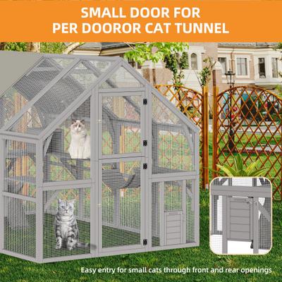 Show full view: Yitahome Large Outdoor Cat Playpen, White slide 4 of 9