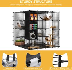 Yitahome 4-Tier DIY Outdoor Cat Playpen, Black slide 2 of 5
