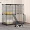 Show in main carousel: Yitahome 2-Tier DIY Cat Playpen, Black, 28 x 14 x 28-in slide 1 of 8