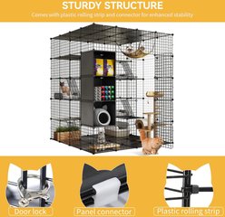 Yitahome 5-Tier Cat Playpen, Black slide 2 of 5