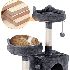 Yaheetech Multi-Level Sisal Cat Tree, 70.5-inch, Dark Gray