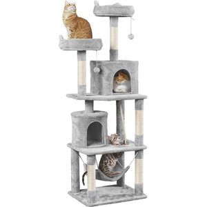 Yaheetech Multi-Level Sisal Cat Tree, 70.5-inch, Light Gray