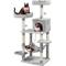 Show in main carousel: Yaheetech 59-in Plush Cat Tree & Condo, Light Gray slide 1 of 7