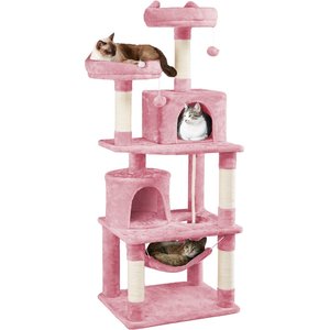 Yaheetech Multi-Level Sisal Cat Tree, 62.2-in, Pink