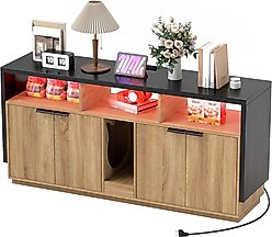 Yitahome Cat Litter Box Enclosure, Oak