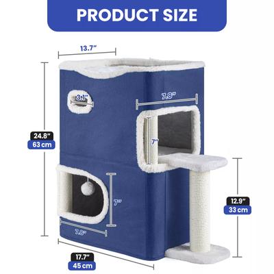 Show full view: Yitahome 22-in Cat House, Blue slide 2 of 6