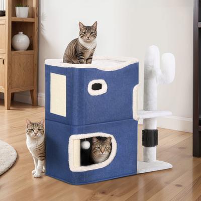 Show full view: Yitahome 24-in Sisal Cat Tree, Blue slide 7 of 8