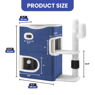 Show full view: Yitahome 24-in Sisal Cat Tree, Blue slide 3 of 8