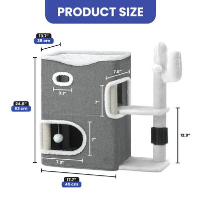 Show full view: Yitahome 24-in Sisal Cat Tree, Grey slide 3 of 7