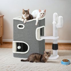 Yitahome 24-in Sisal Cat Tree, Grey