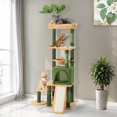 Show full view: Yitahome 72.8-in Sisal Cat Tree, Green slide 6 of 10