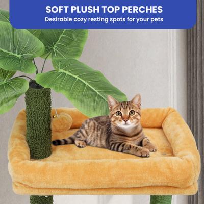 Show full view: Yitahome 72.8-in Sisal Cat Tree, Green slide 5 of 10
