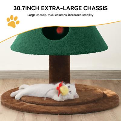 Show full view: Yitahome 60-in Sisal Christmas Cat Tree, Green slide 6 of 9