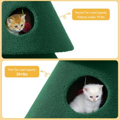 Show full view: Yitahome 60-in Sisal Christmas Cat Tree, Green slide 5 of 9