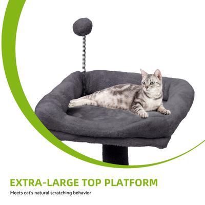 Show full view: Yitahome 64.5-in Sisal Cat Tree, Black slide 5 of 6