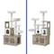 Show in main carousel: Yitahome 2-in-1 59-in Sisal Cat Tree with Litter Box Enclosure, Beige & White slide 7 of 9