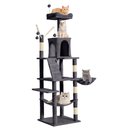 Yitahome 64.5-in Sisal Cat Tree, Black