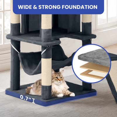 Show full view: Yitahome 75-in Sisal Cat Tree, Grey slide 7 of 9