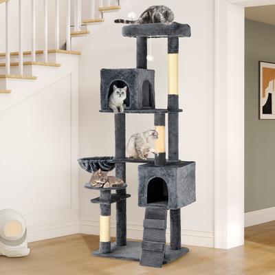 Show full view: Yitahome 70.8-in Sisal Cat Tree, Dark Grey slide 3 of 8