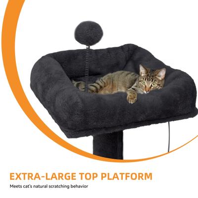 Show full view: Yitahome 75-in Cat Tree & Condo, Black slide 5 of 7
