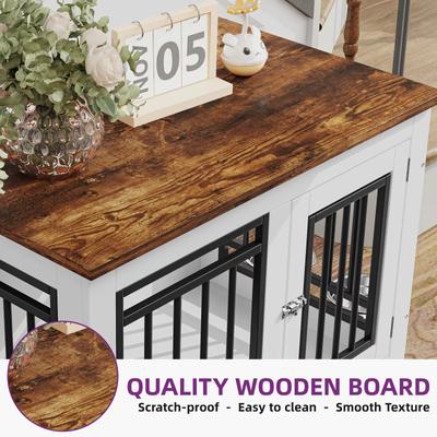 Show full view: Yitahome Furniture Style Dog Crate, White, 28-in slide 2 of 6