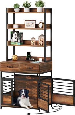 Show full view: Yitahome Heavy Duty Furniture Style Dog Crate, Brown slide 4 of 9