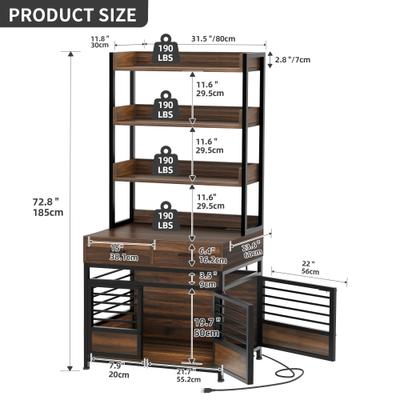 Show full view: Yitahome Heavy Duty Furniture Style Dog Crate, Brown slide 2 of 9