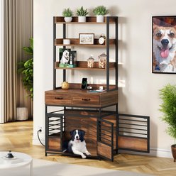 Yitahome Heavy Duty Furniture Style Dog Crate, Brown