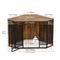 Show in main carousel: Yitahome Furniture Style Corner Dog Crate, Brown, 43.7-in slide 7 of 8