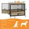 Show in main carousel: Yitahome Indoor Dog Crate Side Table with Wheels, Beige, 38-in slide 3 of 6