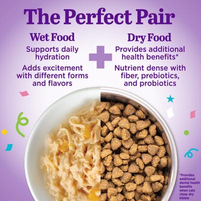 Show full view: Wellness Appetizing Entrees Chicken & Duck Natural Grain-Free Shredded Wet Cat Food, 1.4-oz pouch, case of 8 slide 4 of 12