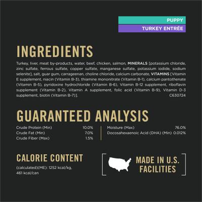 Show full view: Purina Pro Plan Development Puppy Classic Turkey Entree Grain-Free Canned Dog Food, 13-oz, case of 12 slide 8 of 12