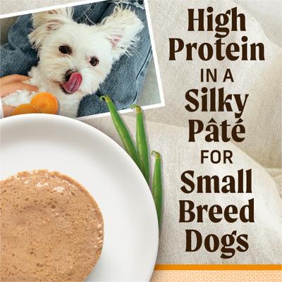 Show full view: Merrick Lil' Plates Petite Pates Premium Grain-Free Chicken Dinner Wet Dog Food, 3-oz can, case of 24 slide 4 of 12