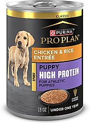 Purina Pro Plan Sport Puppy High Protein Chicken & Rice Wet Dog Food, 13-oz can, case of 12