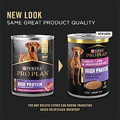 Purina Pro Plan Sport High Protein Turkey, Lamb & Venison Entrée Wet Dog Food, 13-oz can, case of 12 slide 2 of 9