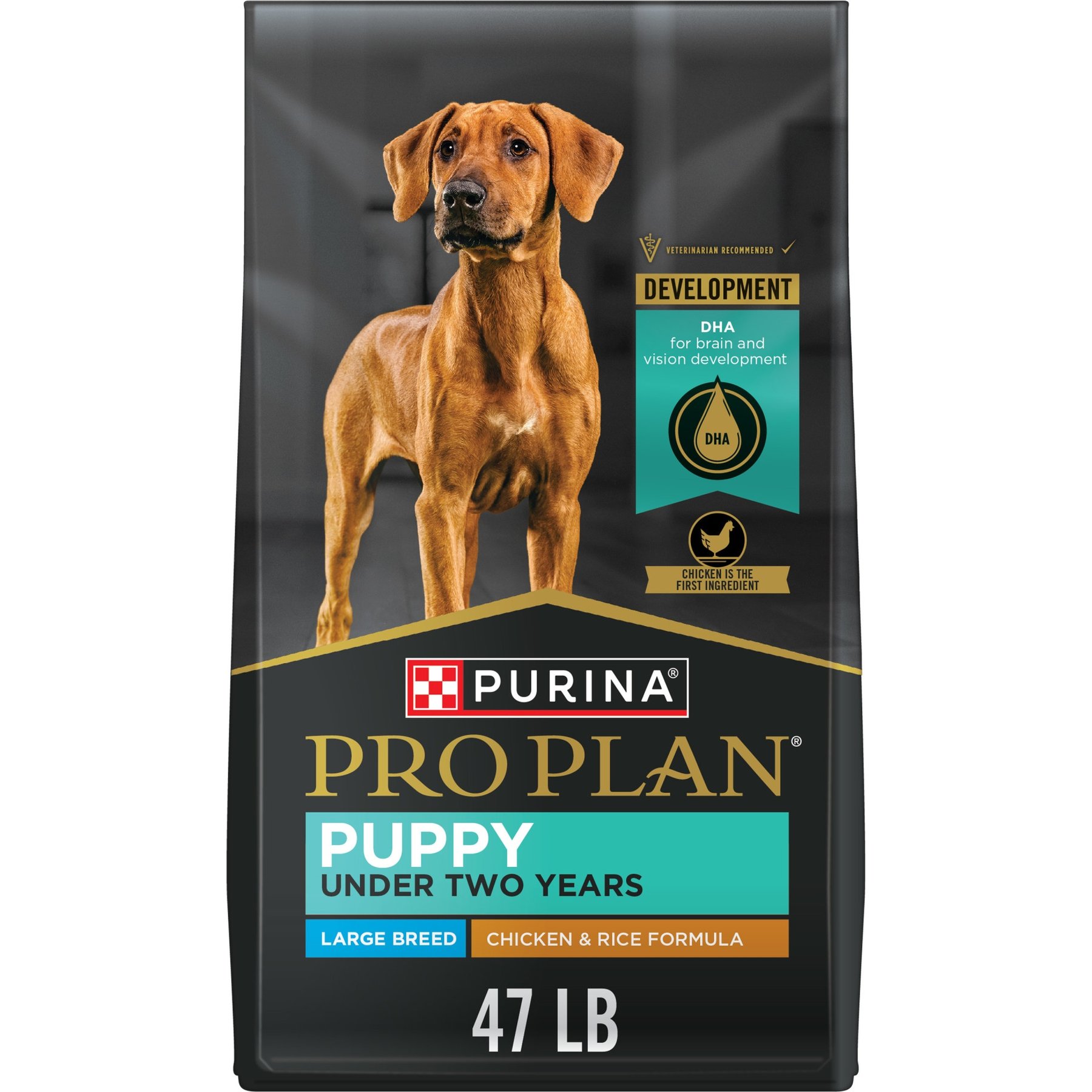 Purina Pro Plan Large Breed Dry Puppy Food, High Protein Chicken & Rice Formula, 47-lb bag