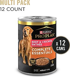 Purina Pro Plan Savor Classic Beef & Chicken Entree Grain-Free Canned Dog Food, 13-oz, case of 12 slide 2 of 9