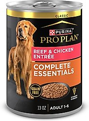Purina Pro Plan Savor Classic Beef & Chicken Entree Grain-Free Canned Dog Food, 13-oz, case of 12 slide 1 of 9
