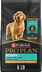 Purina Pro Plan Puppy Shredded Blend Chicken & Rice Formula with Probiotics Dry Dog Food, 6-lb bag