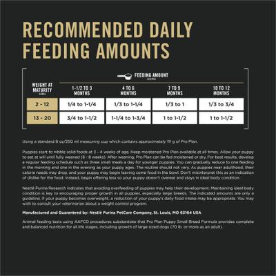 Show full view: Purina Pro Plan Puppy Small Breed Chicken & Rice Formula Dry Dog Food, 6-lb bag slide 10 of 12