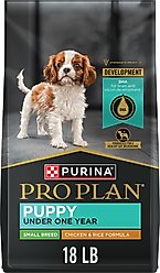 Purina Pro Plan Puppy Small Breed Chicken & Rice Formula Dry Dog Food, 18-lb bag
