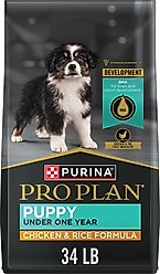 Purina Pro Plan High Protein Chicken & Rice Formula Dry Puppy Food, 34-lb bag