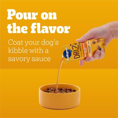 Show full view: Pedigree Drizzlers Savory Sauce Multipack Natural Chicken Flavor Wet Dog Food, 2.1-oz pouch, case of 22 slide 4 of 11