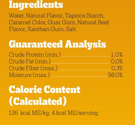 Show full view: Pedigree Drizzlers Savory Sauce Multipack Natural Beef Flavor Wet Dog Food, 60-g pouch, pack of 40 slide 7 of 11