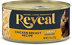 Reveal Natural Grain-Free Chicken Breast in Gravy Flavored Wet Cat Food, 2.47-oz can, case of 24 slide 2 of 7
